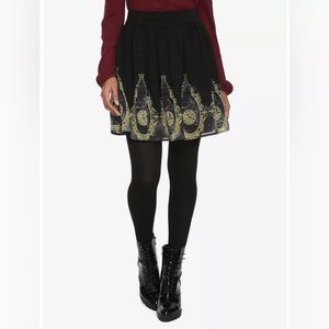 DISNEY PETER PAN Clock Chiffon SKIRT! A-Line Big Ben London Neverland Tinkerbell